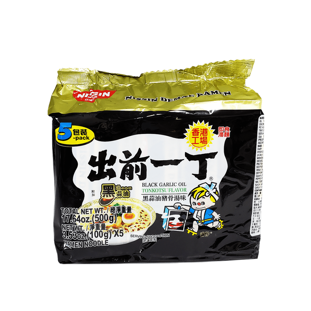 Nissin Demae Ramen Black Garlic Oil Tonkotsu Flavor Family pack