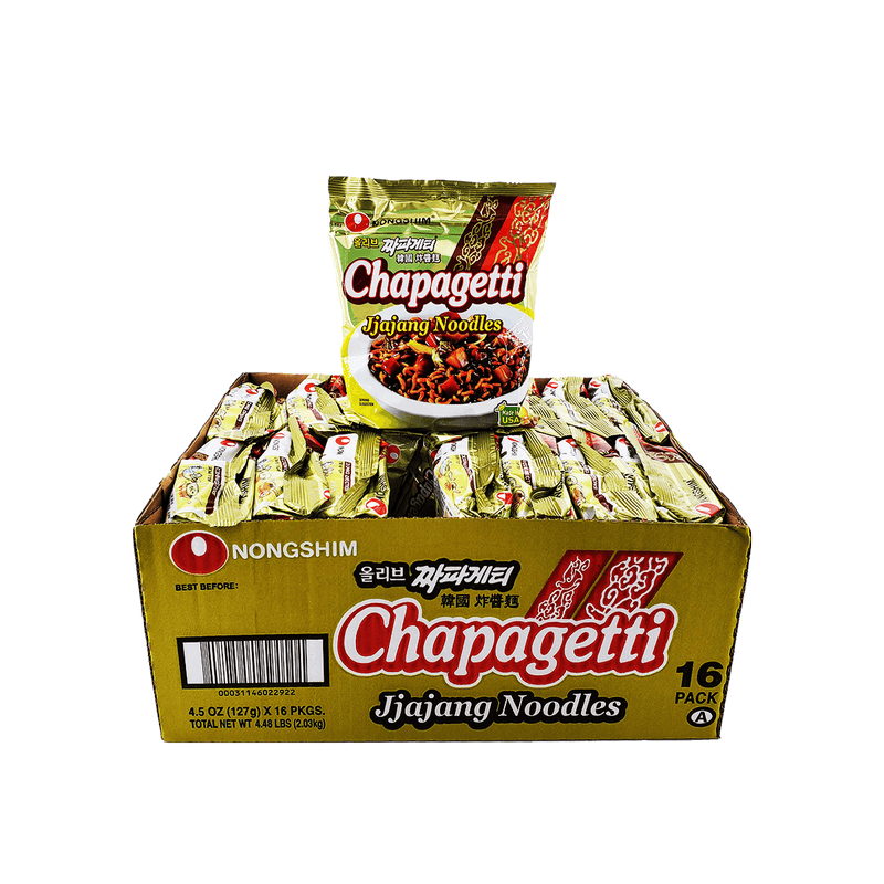 Nongshim Chapagetti Chajang Noodle 4.5oz(127g) 16 Packs, 농심 짜파게티  4.5oz(127g) 16팩