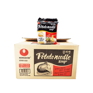 Nongshim Potato Noodle Soup 1 Case (12 family packs) 10.58Lbs