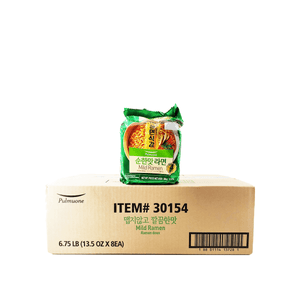 Pulmuone Air Dried Mild Ramen 1 Case (8 family packs) 6.75lb