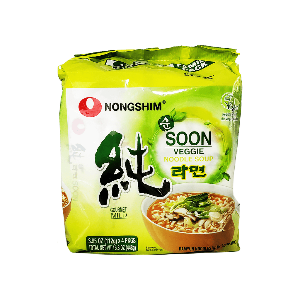 Nongshim Soon Veggie Noodle Soup Family Pack 15.8oz