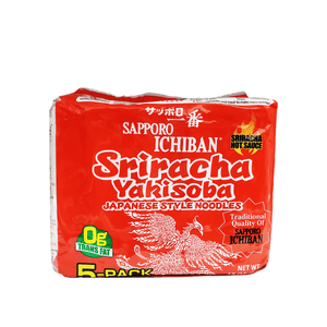 Sapporo Ichiban Sriracha Yakisoba Japanese Style Noodles Family pack