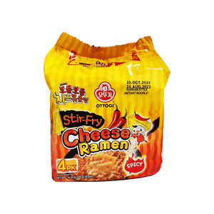 Ottogi Spicy Stir-Fry Cheese Ramen Family pack