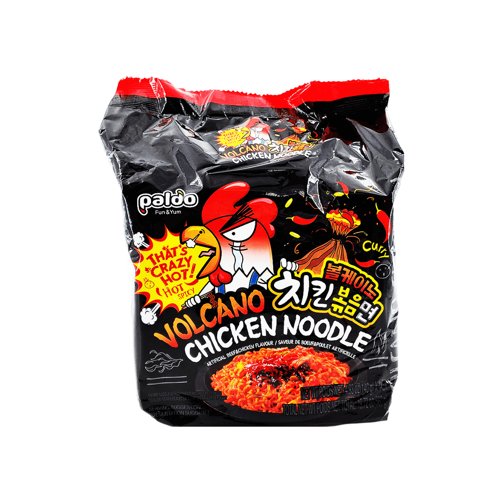 Paldo Volcano Chicken Noodle 1 case (4 family packs)